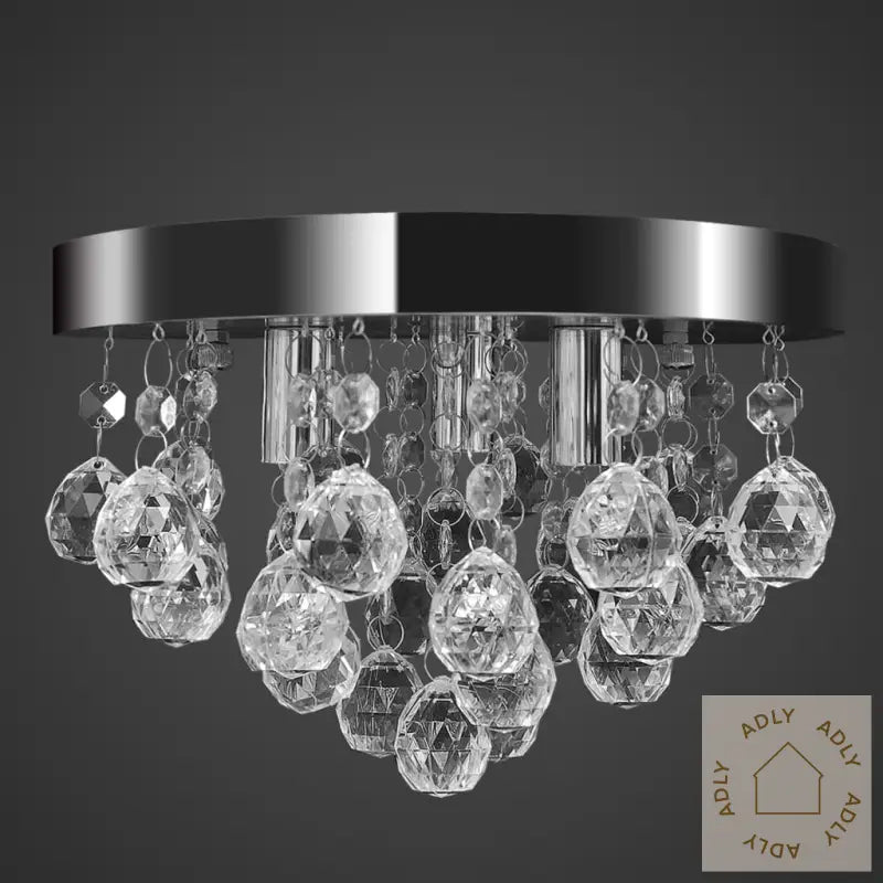 Lysekrone I Krystall Design Krom