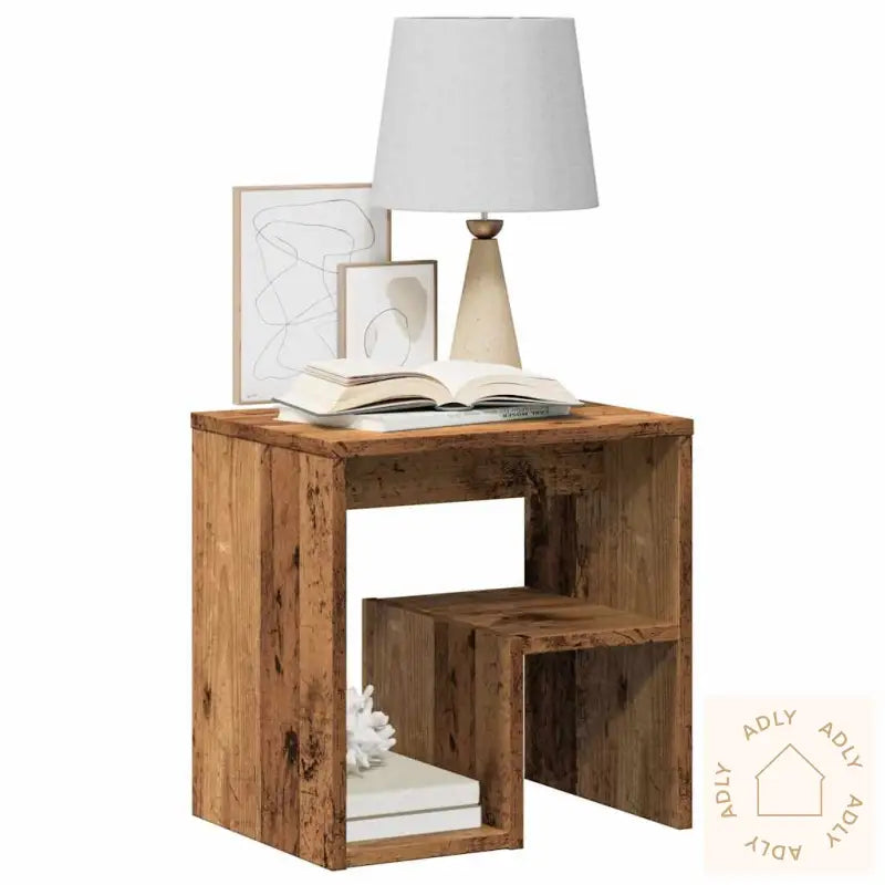 Nattbord Gammelt Tre 40X30X40 Cm Konstruert Tre