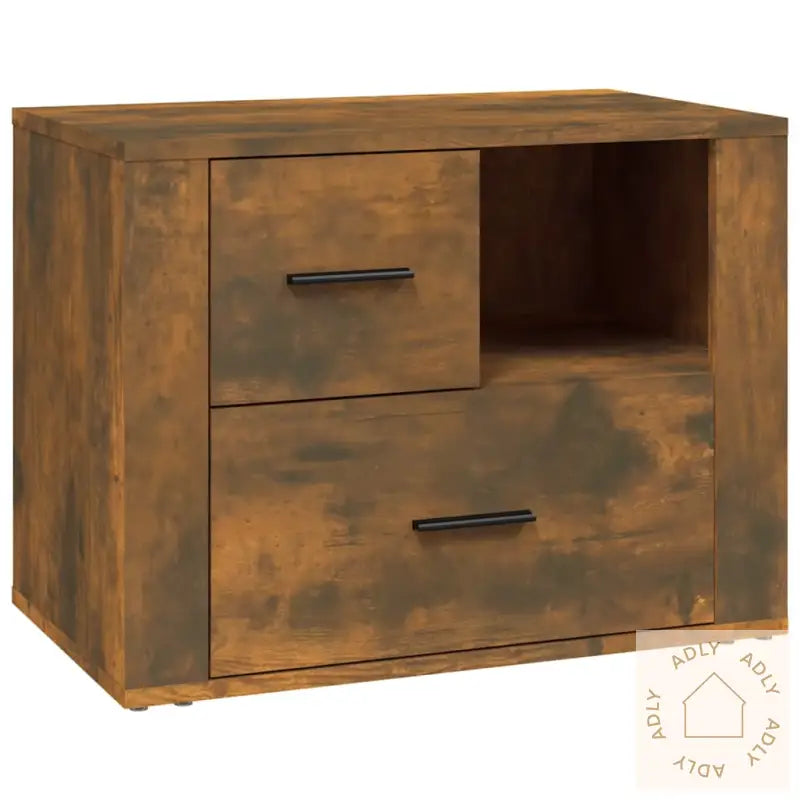 Nattbord Røkt Eik 60X36X45 Cm Konstruert Tre