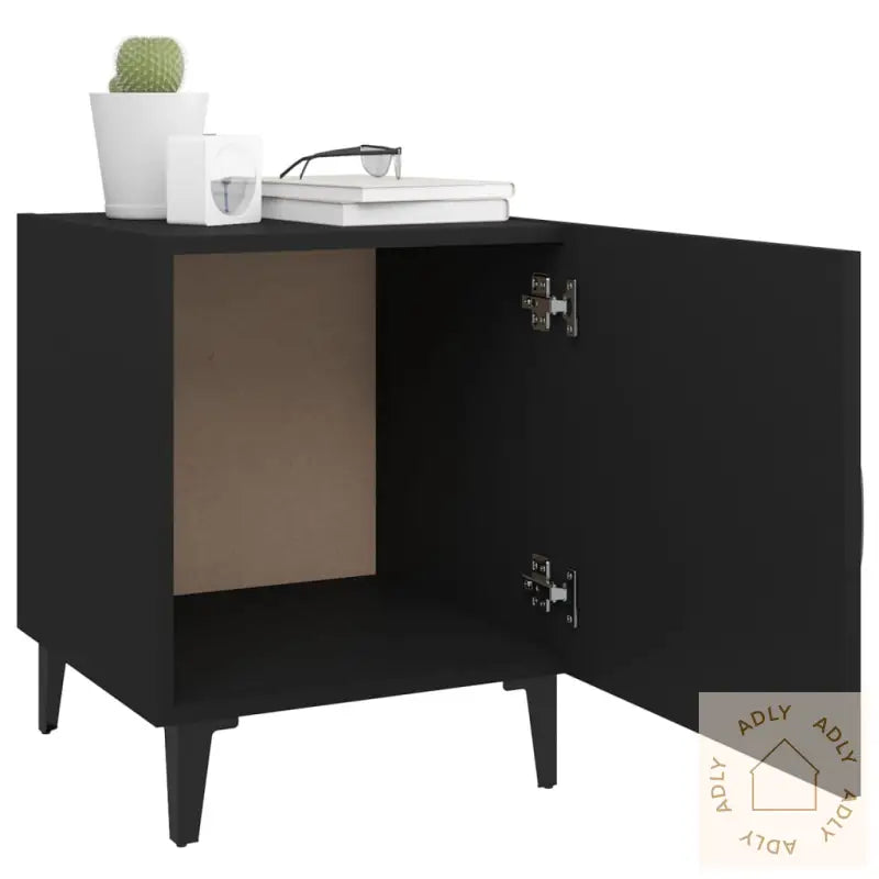 Nattbord Svart Konstruert Tre