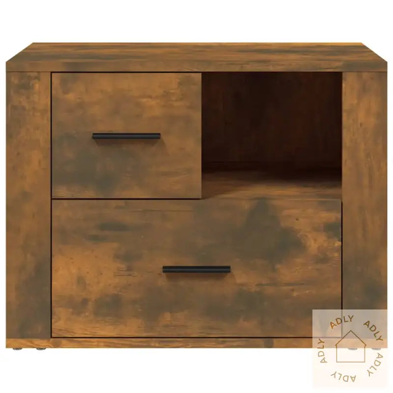 Nattbord Røkt Eik 60X36X45 Cm Konstruert Tre