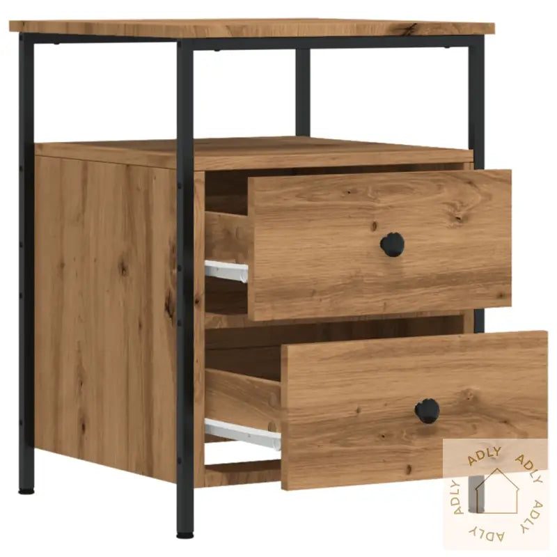 Nattbord 2 Stk Artisan Eik 44X45X60 Cm Konstruert Tre
