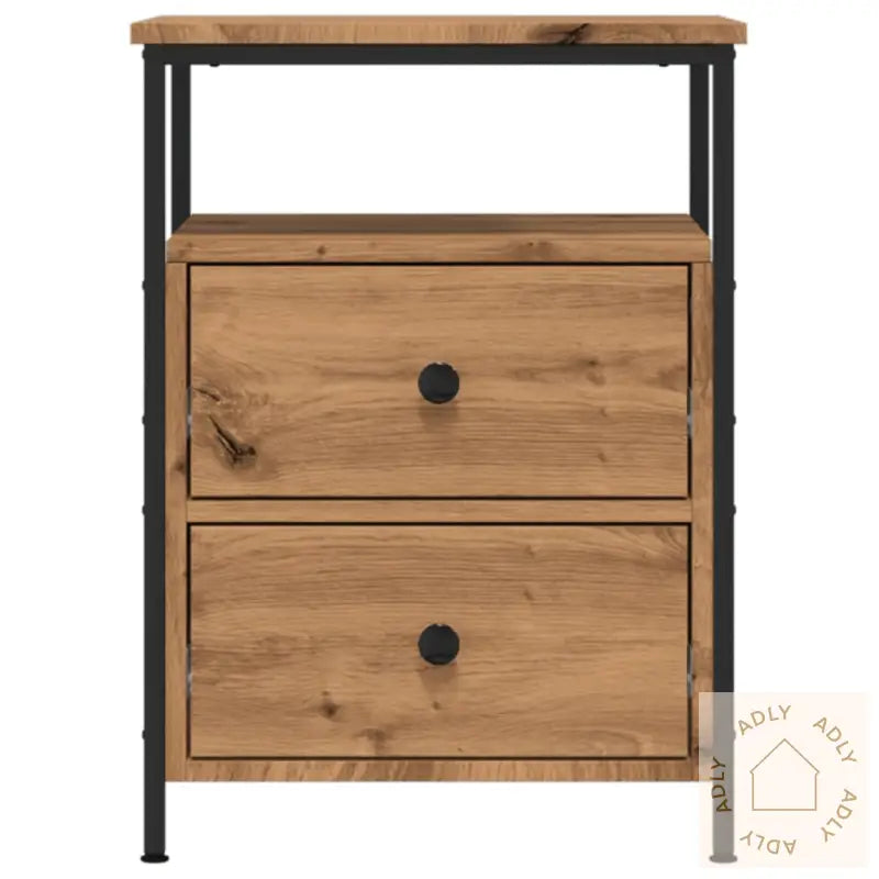 Nattbord 2 Stk Artisan Eik 44X45X60 Cm Konstruert Tre