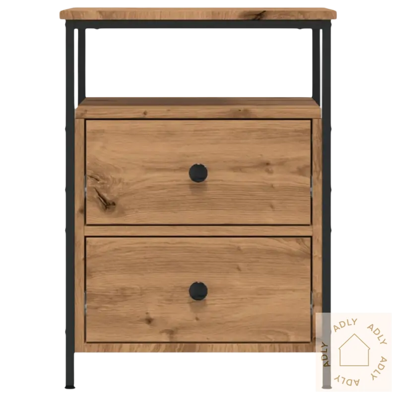 Elegant nattbord i artisan eik med to drawer til soverommet