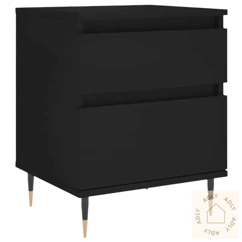 Elegant nattbord med klassisk design og tapered ben, perfekt til stilig interiør