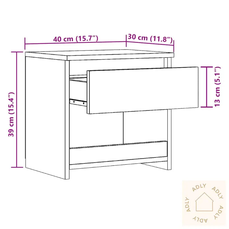 Nattbord 2 Stk Gammelt Tre 40X30X39 Cm Konstruert Tre