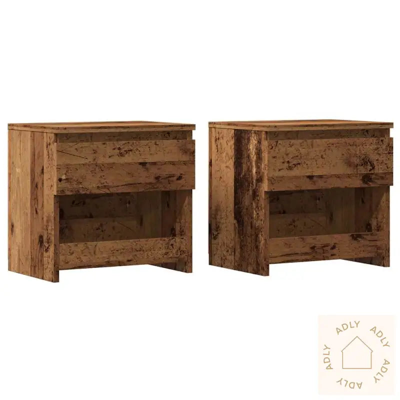 Nattbord 2 Stk Gammelt Tre 40X30X39 Cm Konstruert Tre