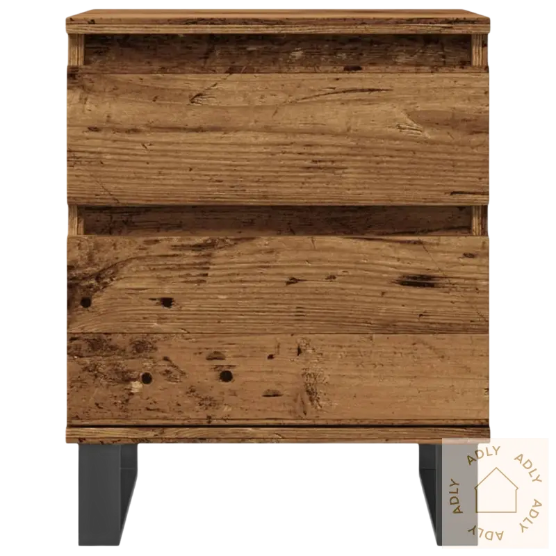 Elegant nattbord som matcher dine møbler med rustikt tre og metallbein