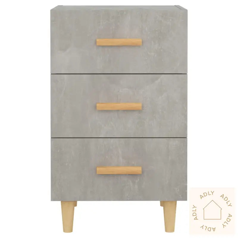 Nattbord Betonggrå 40X40X66 Cm Konstruert Tre