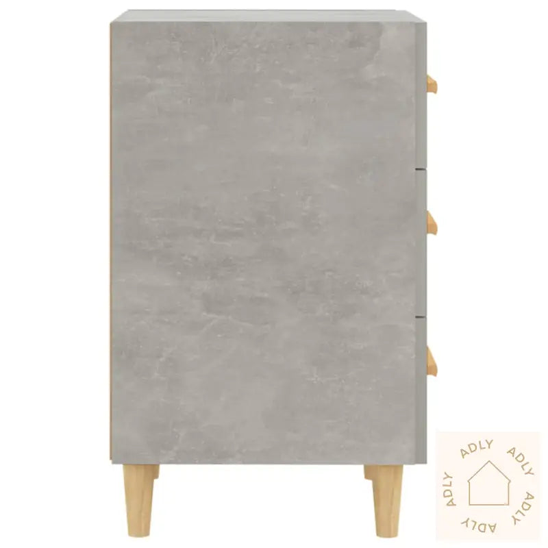 Nattbord Betonggrå 40X40X66 Cm Konstruert Tre