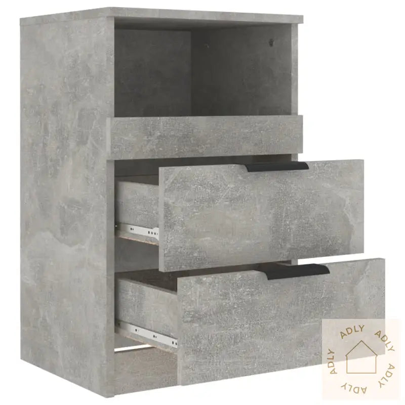 Nattbord Betonggrå Konstruert Tre