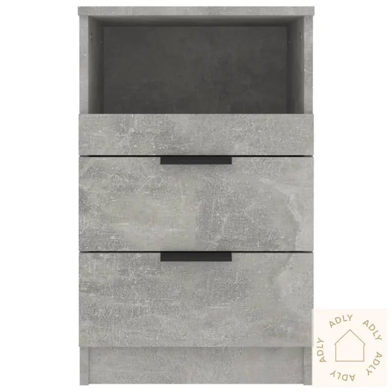 Nattbord Betonggrå Konstruert Tre