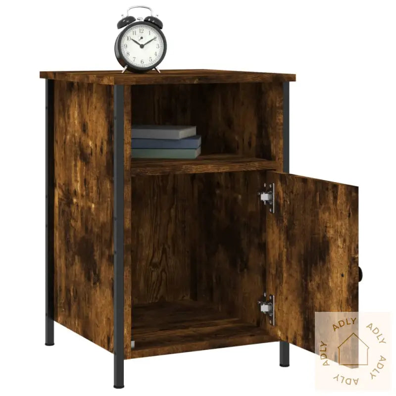 Nattbord Røkt Eik 40X42X60 Cm Konstruert Tre