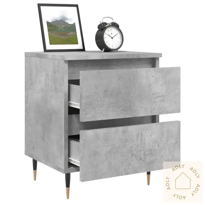 Nattbord Betonggrå 40X35X50 Cm Konstruert Tre
