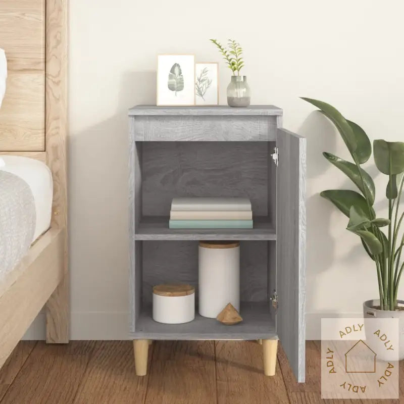 Nattbord Grå Sonoma 40X35X70 Cm Konstruert Tre