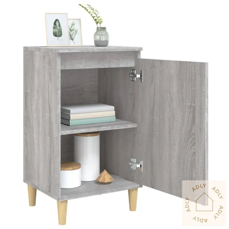 Nattbord Grå Sonoma 40X35X70 Cm Konstruert Tre