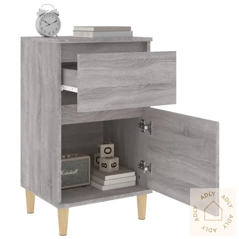 Nattbord Grå Sonoma 40X35X70 Cm