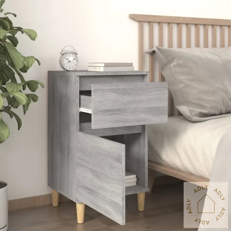 Nattbord Grå Sonoma 40X35X70 Cm