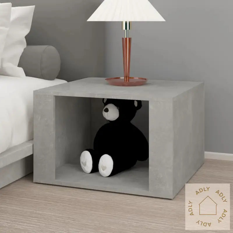 Nattbord Betonggrå 57X55X36 Cm Konstruert Tre