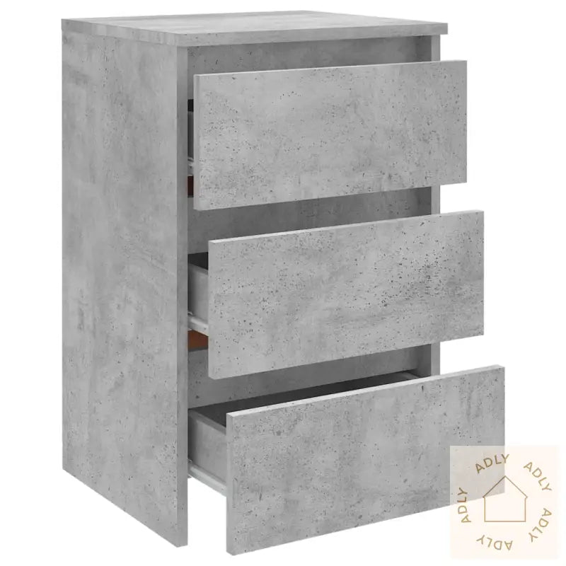 Nattbord Betonggrå 40X35X62,5 Cm Konstruert Tre