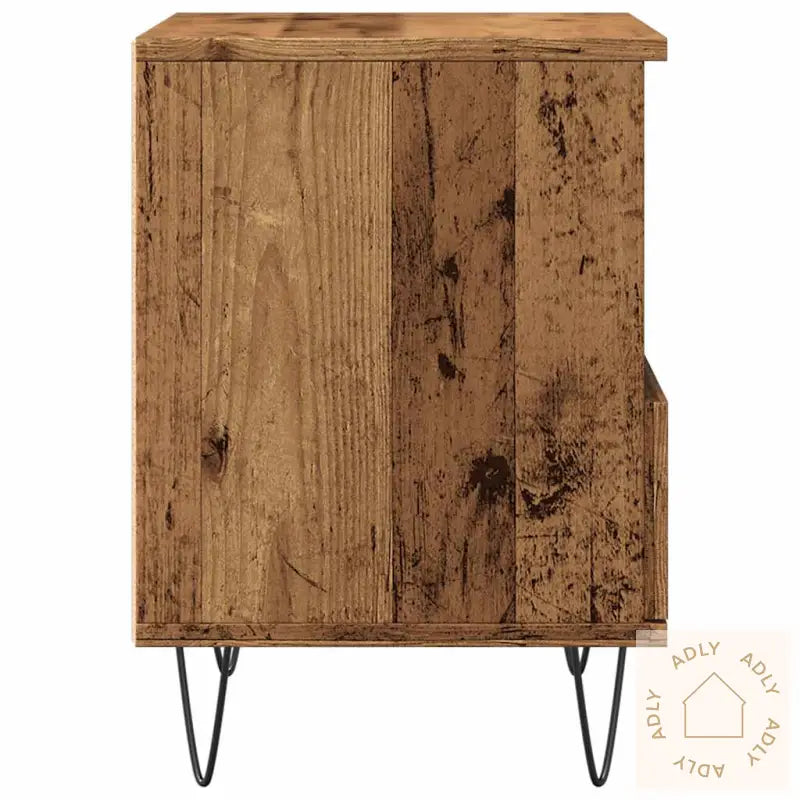 Nattbord Gammelt Tre 40X35X50 Cm Konstruert Tre