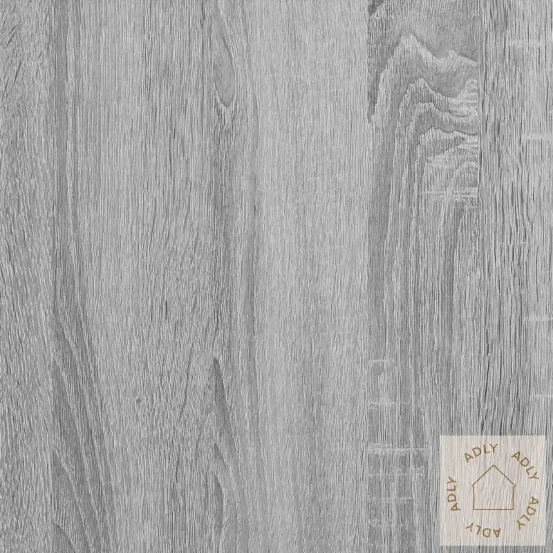 Elegant nattbord med stående hyller, gray wood grain tekstur i slitesterkt materiale