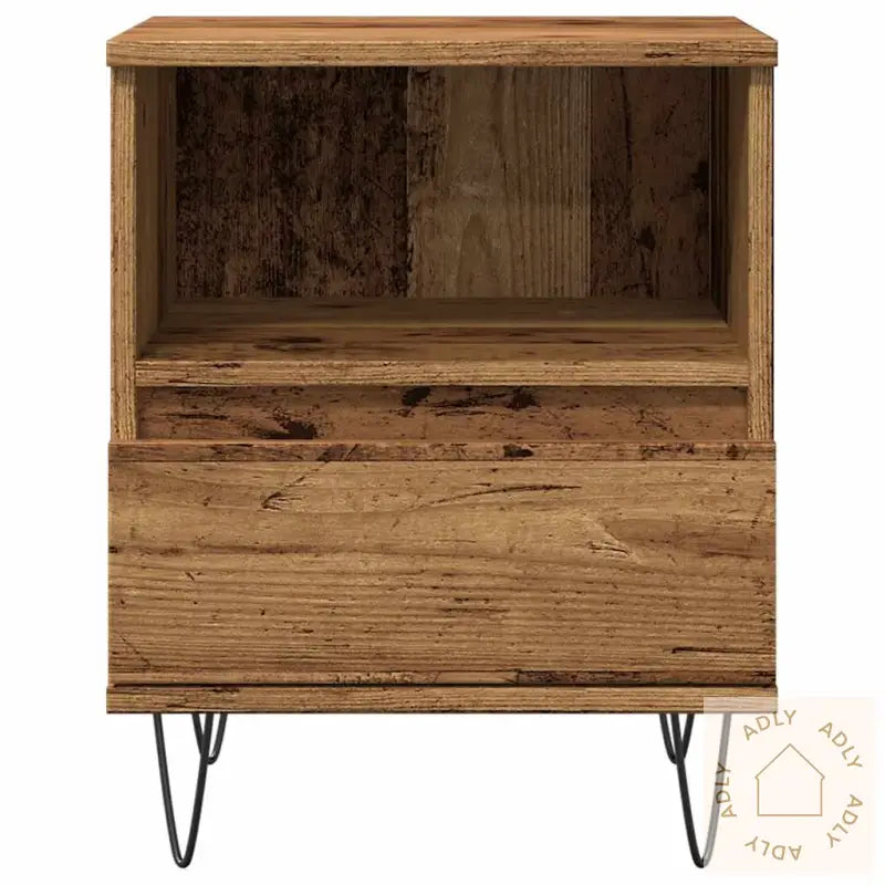 Nattbord Gammelt Tre 40X35X50 Cm Konstruert Tre