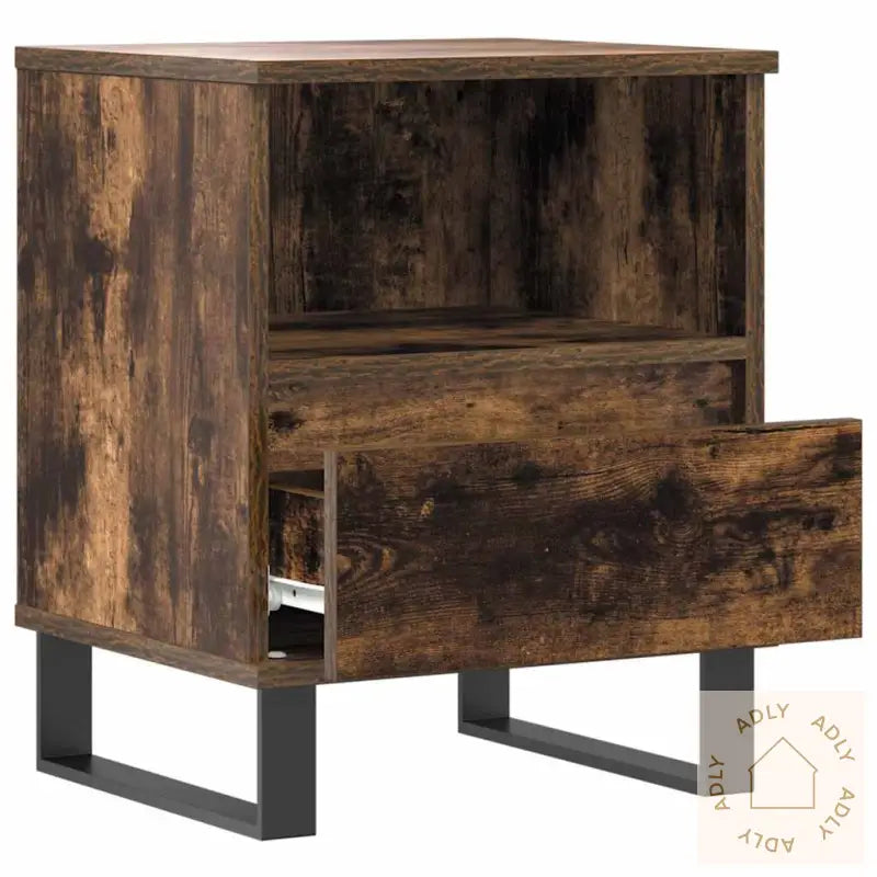 Nattbord Røkt Eik 40X35X50 Cm Konstruert Tre