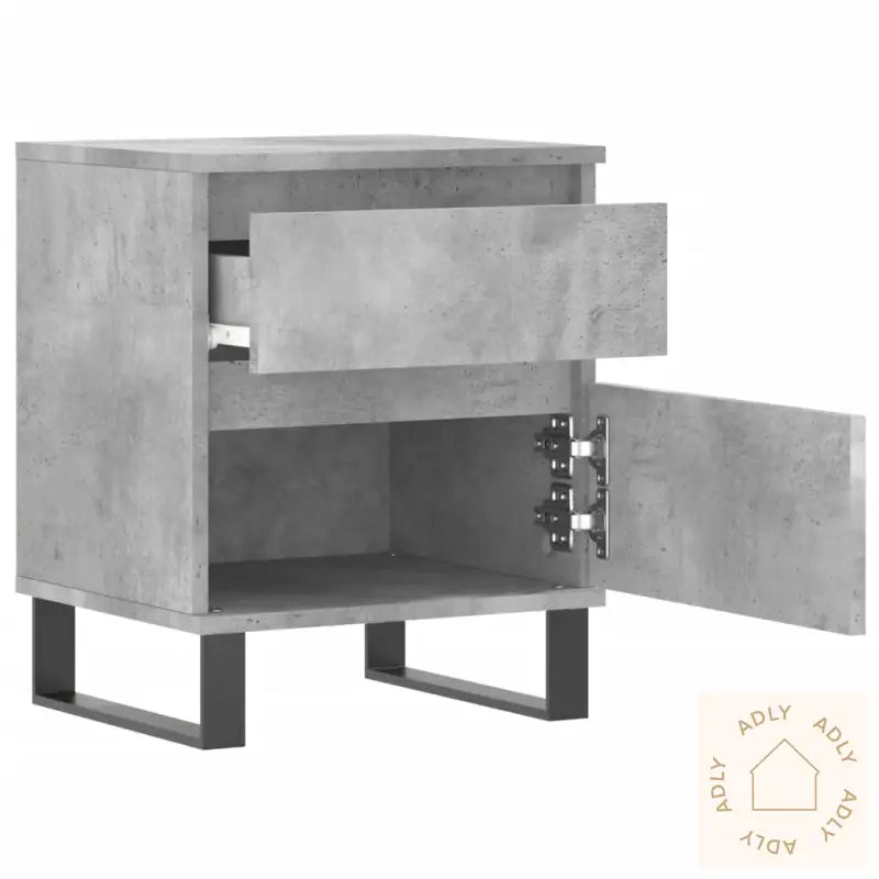 Nattbord Betonggrå 40X35X50 Cm Konstruert Tre