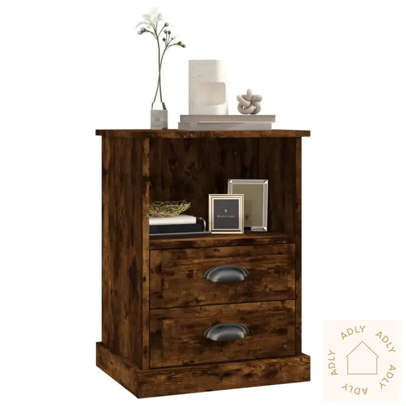 Nattbord Røkt Eik 43X36X60 Cm