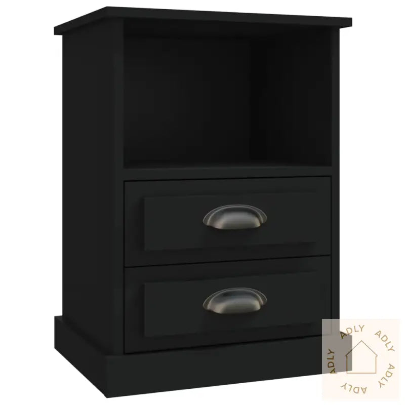 Nattbord 2 Stk Svart 43X36X60 Cm