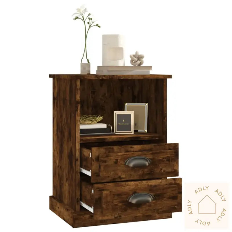 Nattbord Røkt Eik 43X36X60 Cm