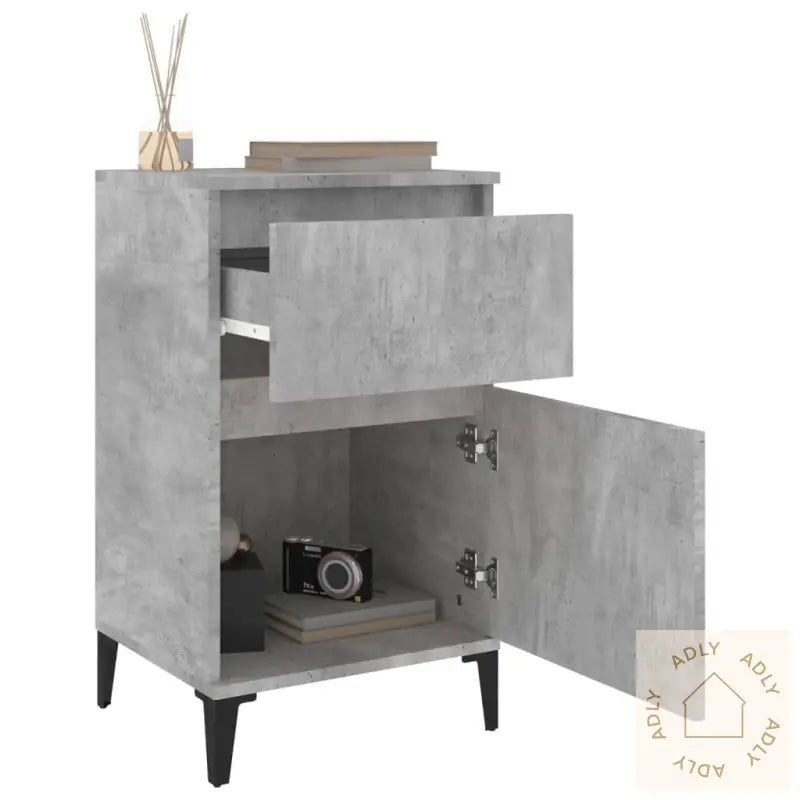 Nattbord Betonggrå 40X35X70 Cm