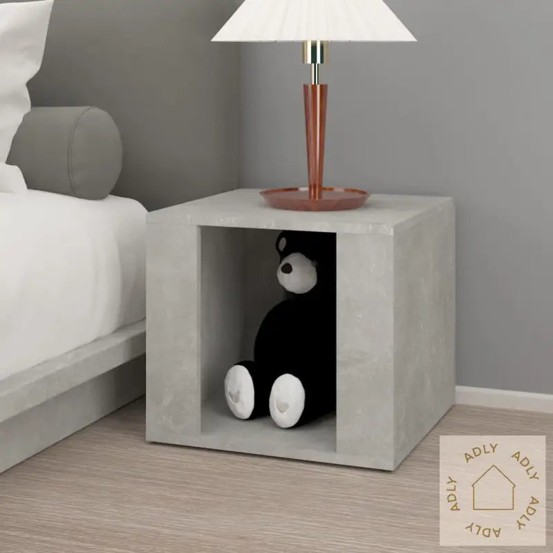 Nattbord Betonggrå 41X40X36 Cm Konstruert Tre