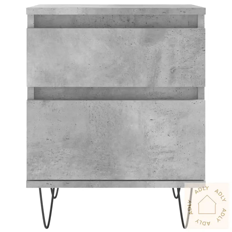 Nattbord Betonggrå 40X35X50 Cm Konstruert Tre