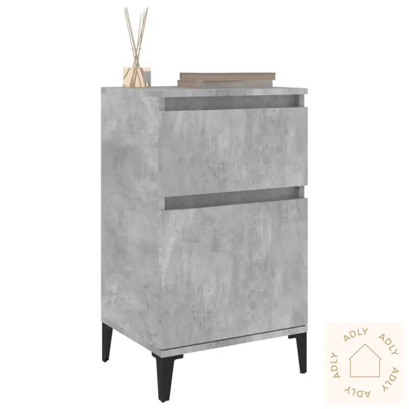 Nattbord Betonggrå 40X35X70 Cm