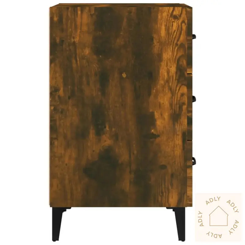 Nattbord Røkt Eik 40X40X66 Cm Konstruert Tre