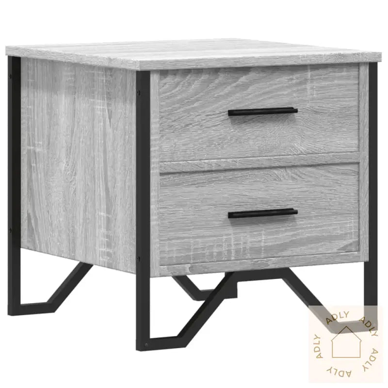 Nattbord Grå Sonoma 40X41X40 Cm Konstruert Tre
