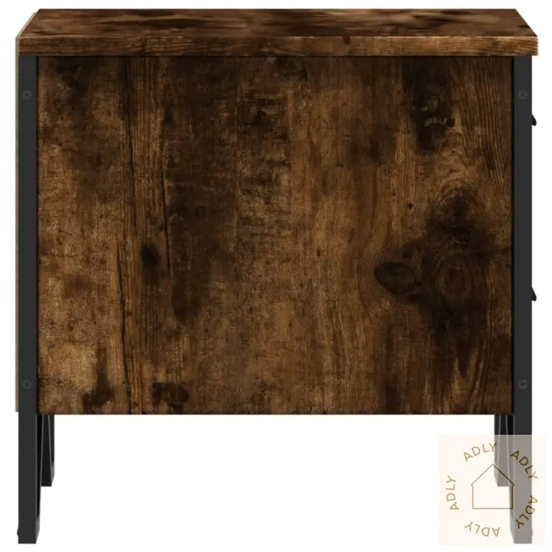 Nattbord Røkt Eik 40X41X40 Cm Konstruert Tre