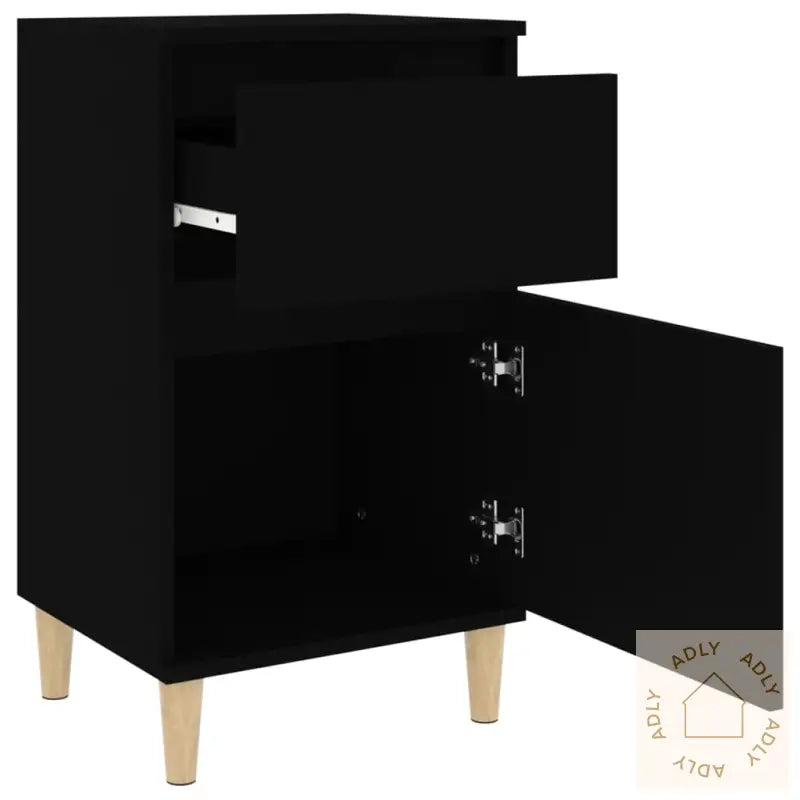 Nattbord Svart 40X35X70 Cm