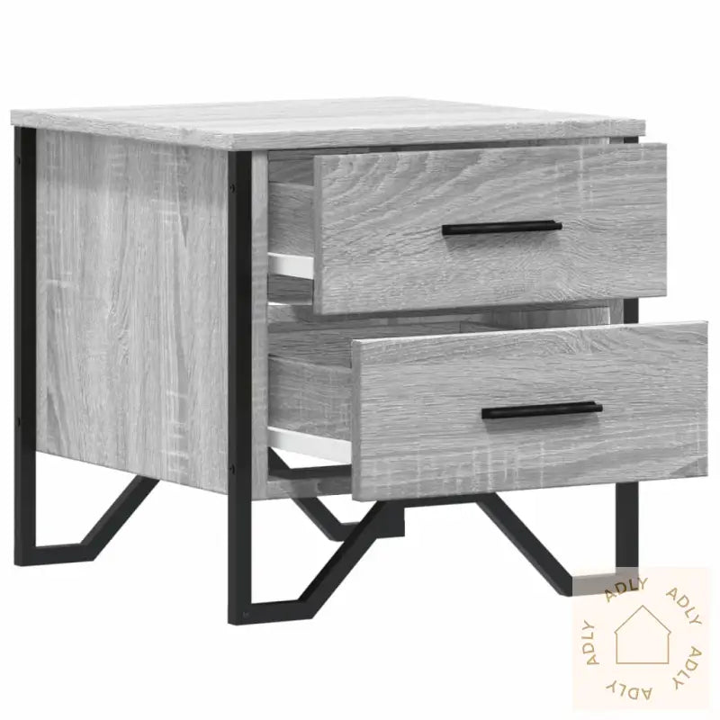 Nattbord Grå Sonoma 40X41X40 Cm Konstruert Tre