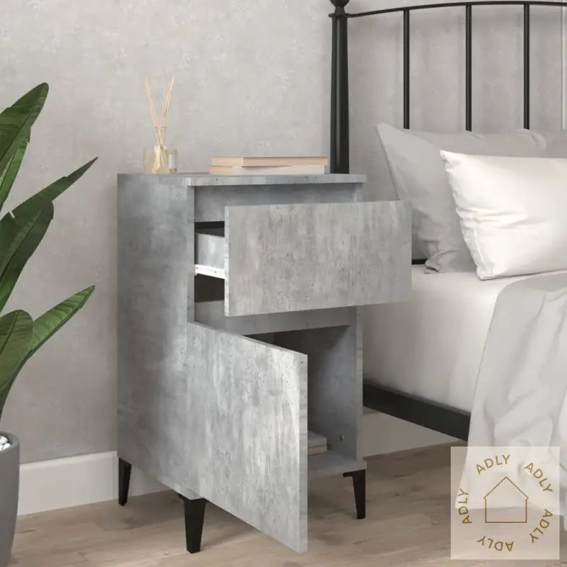 Nattbord Betonggrå 40X35X70 Cm