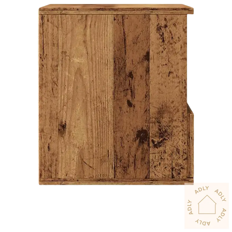 Ett elegant nattbord i tre med metallben, perfekt som møbel til hjemmet