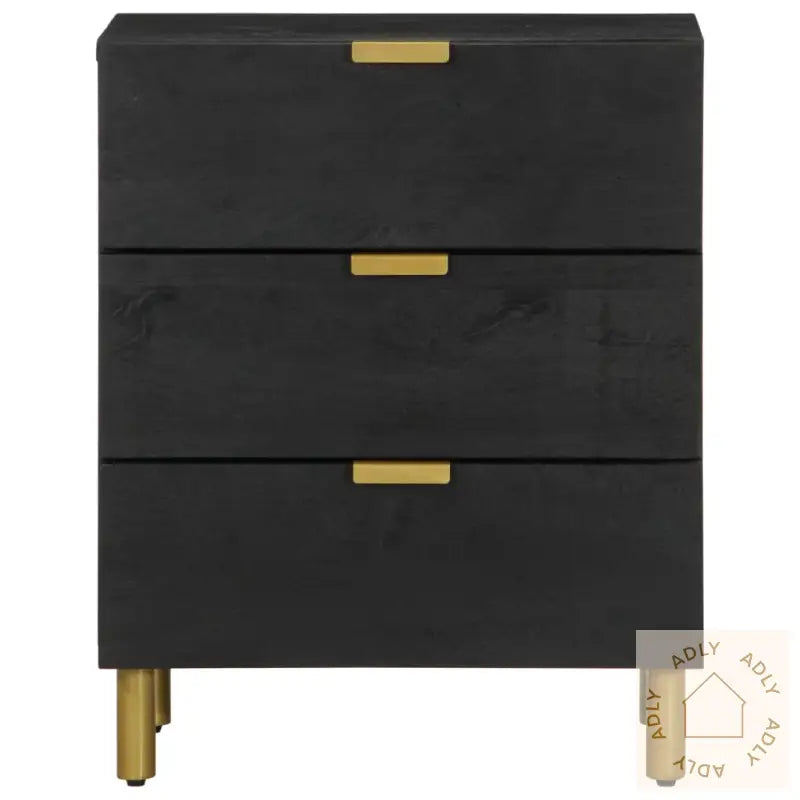 Nattbord Svart 50X33X62 Cm Konstruert Tre