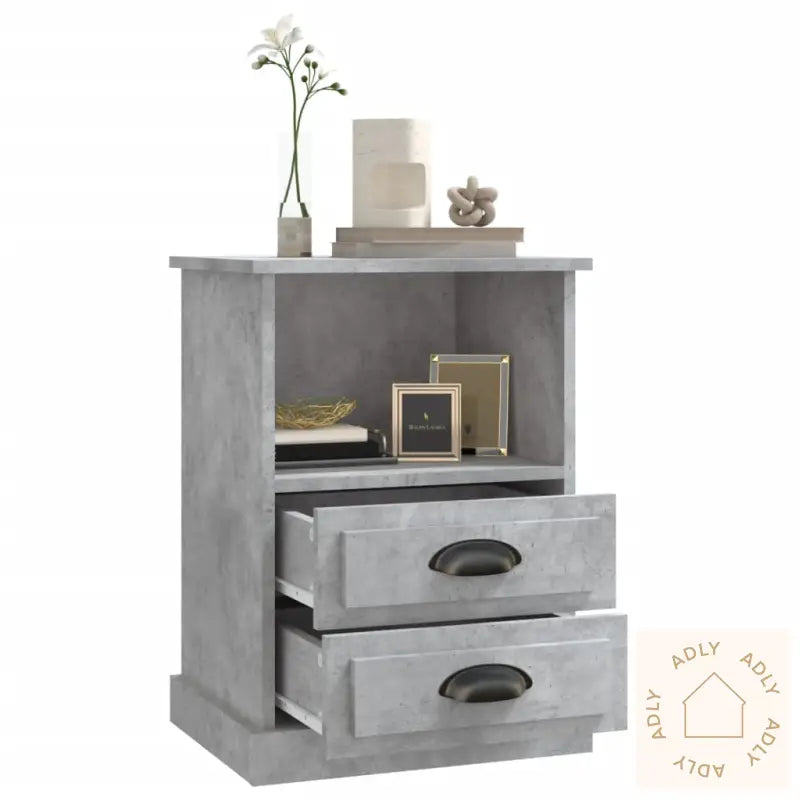 Nattbord Betonggrå 43X36X60 Cm
