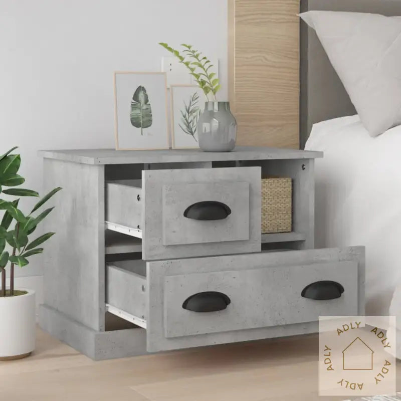 Nattbord Betonggrå 60X39X45 Cm