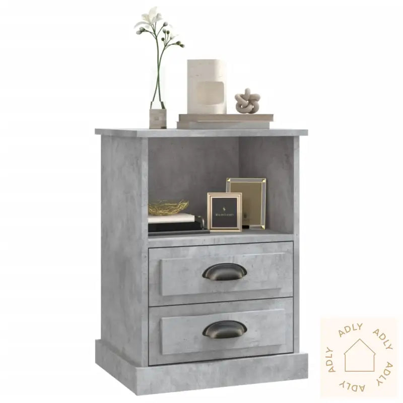 Nattbord Betonggrå 43X36X60 Cm