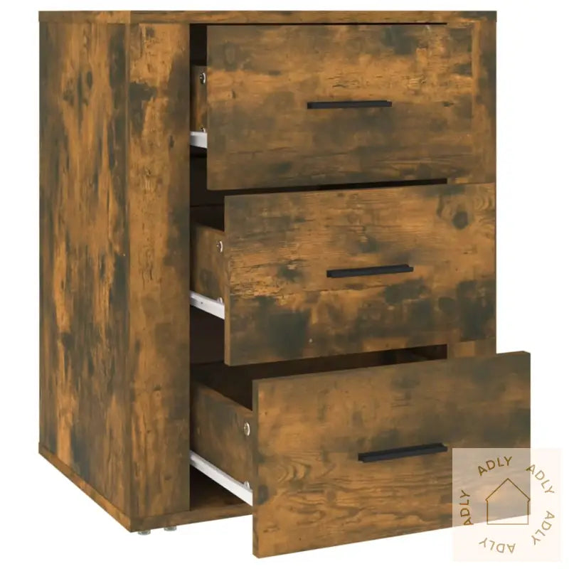 Nattbord Røkt Eik 50X36X60 Cm Konstruert Tre