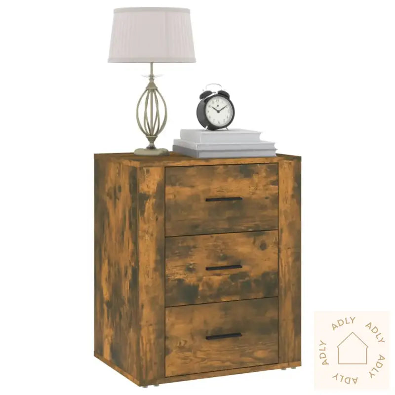 Nattbord Røkt Eik 50X36X60 Cm Konstruert Tre