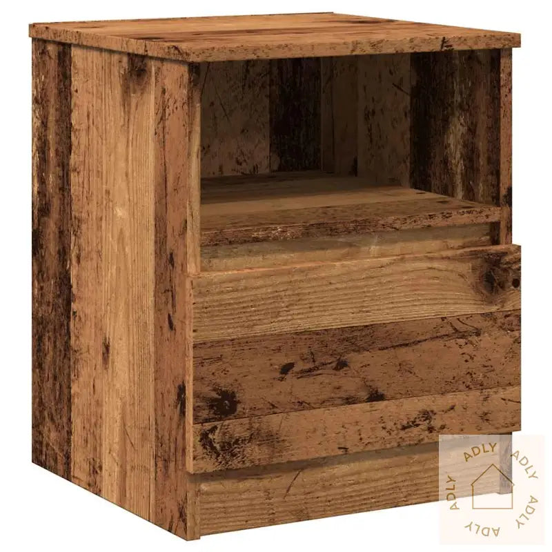 Nattbord Gammelt Tre 40X40X50 Cm Konstruert Tre